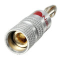 Nakamichi 4mm Banana Plug For Video 24K Gold Plated Speaker Copper Adapter Audio Connector FLM