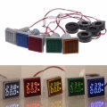 3pcs Red Light AC 60-500V 0-100A D18 Square LED Digital Dual Display Voltmeter Ammeter Voltage Gauge