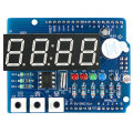 5pcs Clock Shield RTC DS1307 Module Multifunction Expansion Board with 4 Digit Display Light Sensor