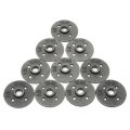 10pcs 1/2 Inch Malleable Iron Floor Flange Steel Iron Pipe Fitting Wall Mount