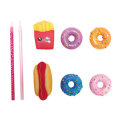 Donut Hot Dog Squishy Slow Rising Rebound Writing Simulation Pen Case With Pen Gift Decor Collection