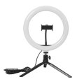 10.2 inch Diameter 10 Brightness RGB LED Makeup Fill Light Selfie Ring Lamp Phone Holder Tripod Stan
