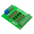 5pcs 24V To 12V 4 Channel Optocoupler Isolation Board Isolated Module PLC Signal Level Voltage Conve