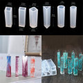 15pcs Cuboids Pendant Silicon Mould For Epoxy Resin Jewelry Beads Craft Making Mold W/ 100Pcs Screw