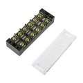 TB4506 600V 45A 6 Position Terminal Block Barrier Strip Dual Row Screw Block Covered W/ Removable Cl