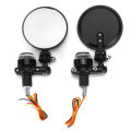2pcs Universal 7/8`` Bar End Motorcycle Bike Rearview Side Mirrors Round