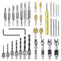 39pcs Woodworking Drill Chamfer Tool Countersink Drill Bit Set with Automatic Center Punch