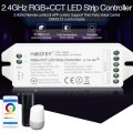 MiBoxer FUT039(Upgraded) 2.4GHz RGB+CCT LED Strip Controller Work with DMX512 Amazon Alexa Google Ho