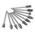 Wolike 10pcs 3mm Shank Tungsten Carbide Burr Rotary File Drill Bits Cutter