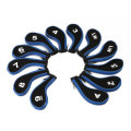 12Pcs/set Golf Clubs Iron Head Covers Driver Professional Number Tag Headcovers Rubber Golf Long Nec