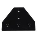 Machifit Black 5 Holes Aluminum Profile Corner Bracket 90 Degree L Type Outside Tee Joint Plate for