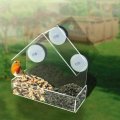 New Window Bird Feeder Glass Clear Viewing Hanging Suction Seed Peanut Fatball Tool