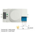 SK-600 AC 220V-240V 5.8GHz Microwave R adar Sensor Body Motion HF Detector Light Switch
