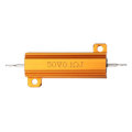 20pcs RX24 50W 0.1R 0.1RJ Metal Aluminum Case High Power Resistor Golden Metal Shell Case Heatsink R
