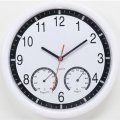 10`` 10 Inch Silent Modern Wall Clock With Thermometer & Hygrometer For Living Home Kitchen Office