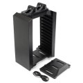 Multifunctional Storage 2 Game Controller Charging Stand Dock Station for PS4