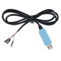 2Pcs PL2303 USB to TTL USB to Serial Port PL2303 Module Brush Line 4PIN DuPont Cable