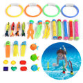 34PCS Children`s Swimming Toy Diving Ring Seaweed Diving Stick Water Throwing Toys Summer Game Swimm