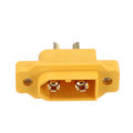 Amass XT60E1-M Male Plug Battery Connector with M2.5 Fixable Mounting Hole Nuts for RC Drone