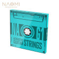 NAOMI 6pcs/1pack Professional Acoustic Guitar Strings Phosphorus Copper Coating .010-.050 Inch Clear