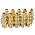 10Pcs Brass Quick Coupler 1/4 Inch NPT Male Milton Type Quick Air Connector Fittings