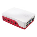 Catda Official Red & White Streamline Protective Case for Raspberry Pi 4B