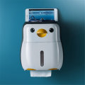 Portable Toilet Paper Holder Penguin Tissue Box Wall Mounted Roll Paper Bathroom Waterproof Storage