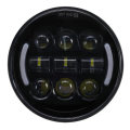 5.75" Motorcycle LED Headlight Projector Hi-Lo Beam DRL Turn Signal Halo Ring