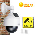 Bakeey CCTV Dummy Camera Solar Power Video Surveillance Outdoor Fashing Red LED Simulation PTZ Batte