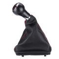 5 Speed Gear Shift Knob Shifter with Boot Cover Leather For AUDI A3 A4 Q5 S3 S4