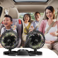 Electric USB Car Fan Double-headed Car Fan 360 Rotating & 3 Gear  Cooling Fan