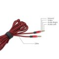 FuriousFPV Dock-King Audio Video Cable 3.5mm Male to Male 3m Length For Dock-King & Fatshark Goggle