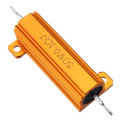 5pcs RX24 50W 0.1R 0.1RJ Metal Aluminum Case High Power Resistor Golden Metal Shell Case Heatsink Re
