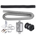Stainless Exhaust Muffler Silencer Clamps Bracket Gas Vent Hose Portable Pipe Silence For Air Diesel