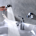 Bathroom Wash Face Basin Water Tap External Shower Head Flexible Hair Washing Faucet Rinser Extensio
