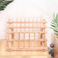 46 Spools Folding Wooden Embroidery Sewing Thread Stand Cone Holder Storage Rack