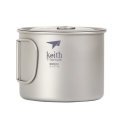 Keith Ti3209 Titanium 900ml Folding Handle Soup Pot Lightweight Noodles Cup Water Cup Camping Travel