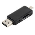 2 in 1 OTG/USB 2.0 Multifunction Card Reader Writer High-speed SD Micro-SD Card Reader for PC Androi