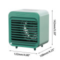 Portable Mini Personal Air Conditioner Desktop Fan Space Cooler USB Rechargeable 3 Gears Air Cooling