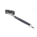 18inch BBQ Grill Brush 3-Head Barbecue Brush Steel Wire Cleaning Brush Clean Tool Outdoor Camping