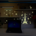 Luminous Eiffel Tower Wall Stickers Glow In Darkness Home Room Window Wall Decor