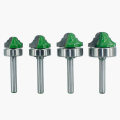 4Pcs 6.35mm Shank Double Roman Edging Router Bit With Bearing Bilateral Frame Line Cutter For Woodwo