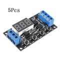 5Pcs ZK-TD4 DC 5V 12V 24V Trigger Cycle Timer Delay Controller Module 15A 400W MOS Control Switch 16