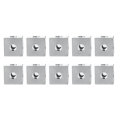 10PCS 10x10x6 Six-Sided Fixed Block Copper Nut DIY Shell Accessories Copper Nickel-Plated Connection