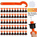 151PCS Reusable Tile Leveling System Kit Flat Ceramic T-Lock Locator Spacer Tool