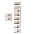 10PCS 3.1 TYPE-C Stretch Male Shell Full Gold-Plated 1U 24P Double-Sided Splint 0.9 Card Hook Foot L