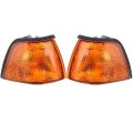 Pair Side Marker Lights Cover Amber for BMW E36 3-Series Coupe/Convertible 4D