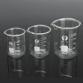 3Pcs 100ml 150ml 250ml Beaker Set Graduated Borosilicate Glass Beaker Volumetric Measuring Lab Glass