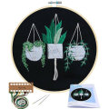 DIY Cross Stitch Kit Plants Pattern Embroidery Starting Kit Craft Threads Tool