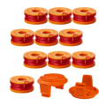 14Pcs 10ft 0.065 Inch String Trimmer Spool Replacement for Worx WG180 WG163 WA0010 Weed Wacker Eater